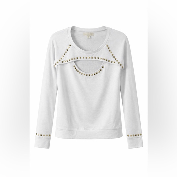 Nicki Minaj Tops - Nicki Minaj White Long Sleeve Studded Top